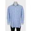 Men's blue checkered shirt