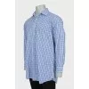 Men's blue checkered shirt