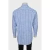 Men's blue checkered shirt