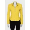 Yellow jacket with zipper