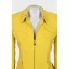 Yellow jacket with zipper