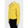 Yellow jacket with zipper