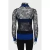 Lace top and cardigan set