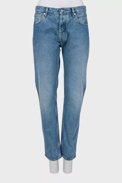 Men's blue straight fit jeans