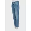 Men's blue straight fit jeans