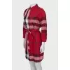Checkered dress with belt