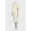 Suit with a soft fabric skirt