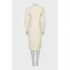 Suit with a soft fabric skirt