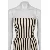 Striped bustier jumpsuit