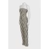 Striped bustier jumpsuit