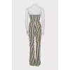 Striped bustier jumpsuit