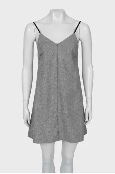 Gray dress with thin straps