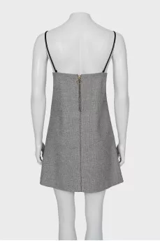 Gray dress with thin straps