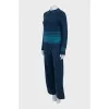 Cashmere jumper and trousers suit