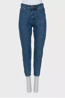 Джинсы tapered fit на высокой посадке 
