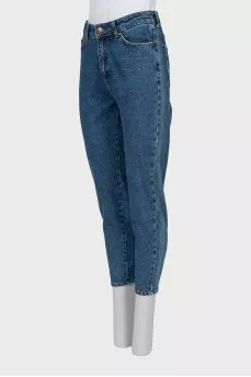 Джинсы tapered fit на высокой посадке 