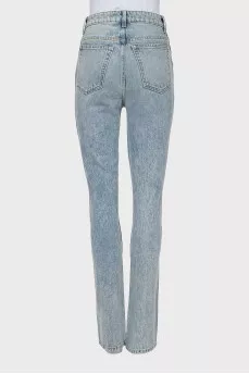 High waist distressed jeans