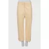 Yellow straight leg trousers