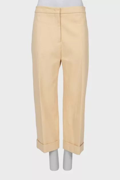 Yellow straight leg trousers