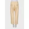 Yellow straight leg trousers