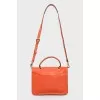 Leather shoulder bag