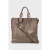 Brown leather bag