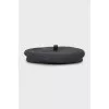 Gray beret with tag