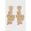 Gold earrings with crystal