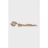 Gold earrings with crystal