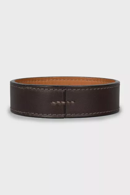 Brown leather bracelet