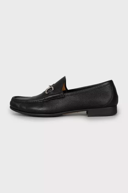 Men's round toe leather loafers