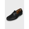 Men's round toe leather loafers
