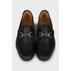 Men's round toe leather loafers