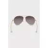 Aviator sunglasses with thin frames