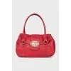 Red leather bag