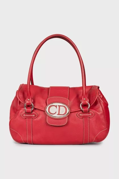 Red leather bag