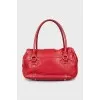 Red leather bag