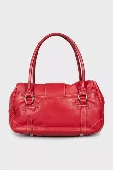Red leather bag