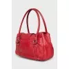 Red leather bag