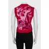 Knitted vest in pink