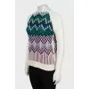 Knitted sweater with a pattern