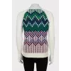 Knitted sweater with a pattern