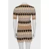 Geometric Print Skirt Suit