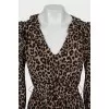 Animal Print Belted Dress