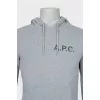 Men's hoodie with branded logo