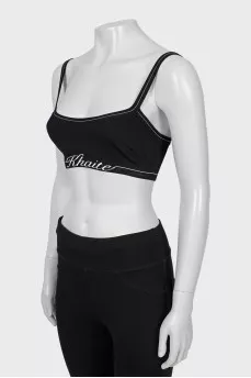 Black top with brand logo