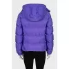 Short purple down jacket