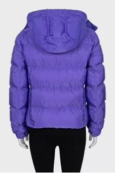Short purple down jacket