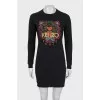 Dress with accent embroidery