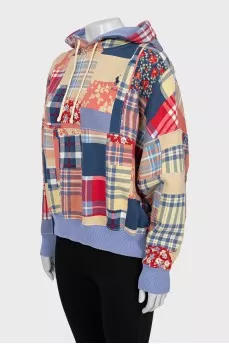 Hoodie with multicolor print